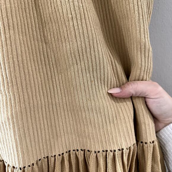 Alaia Silk Drop Waist Pleated Dress - Picture 4 of 4